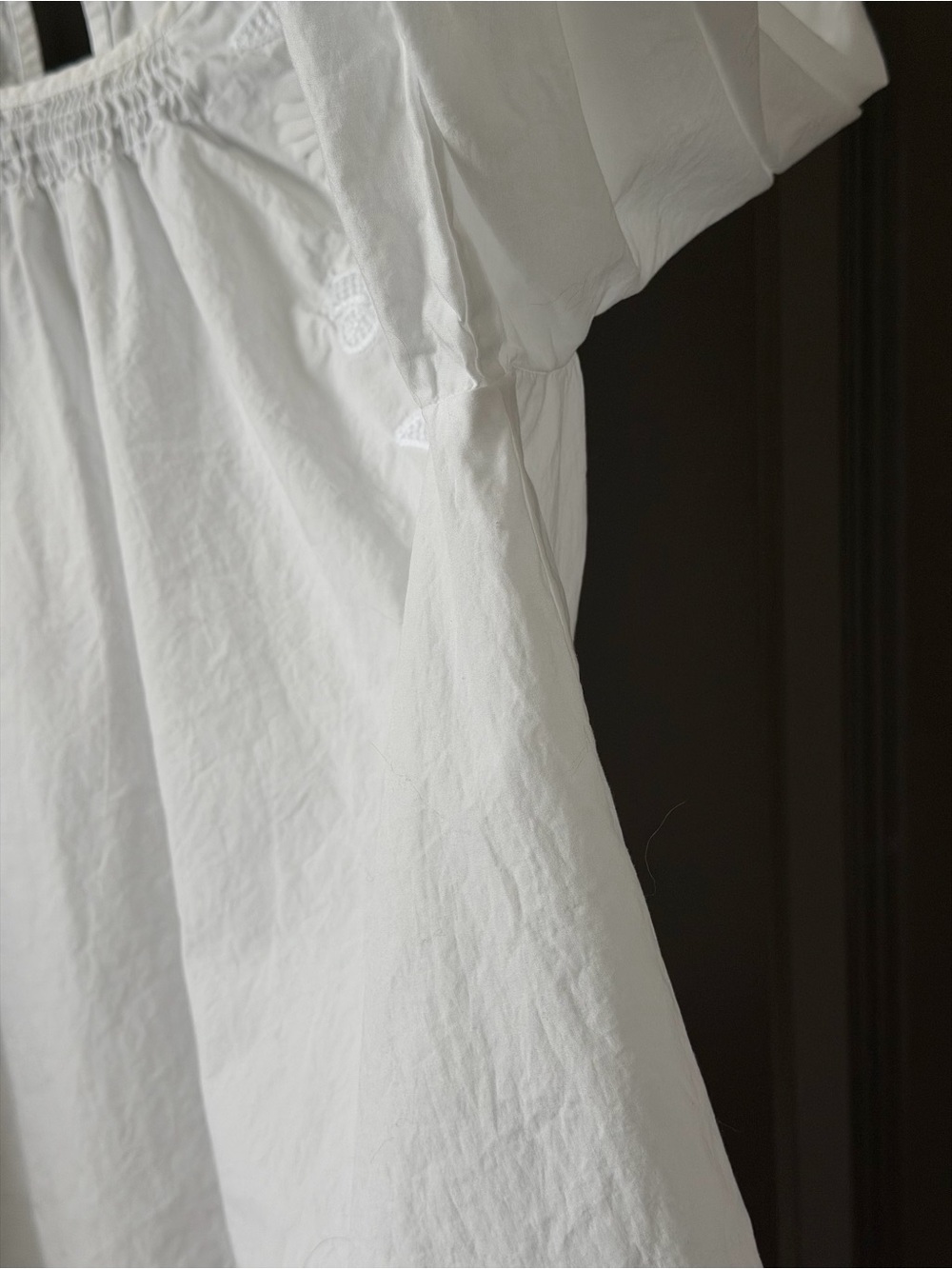 LOFT | White Cotton Paisley Embroidered Peasant Blouse - Picture 9 of 9